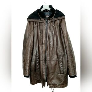 Vintage Danier Leather Hooded Parka